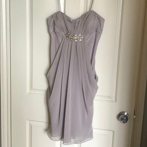 Gray Chiffon Evening Dress
